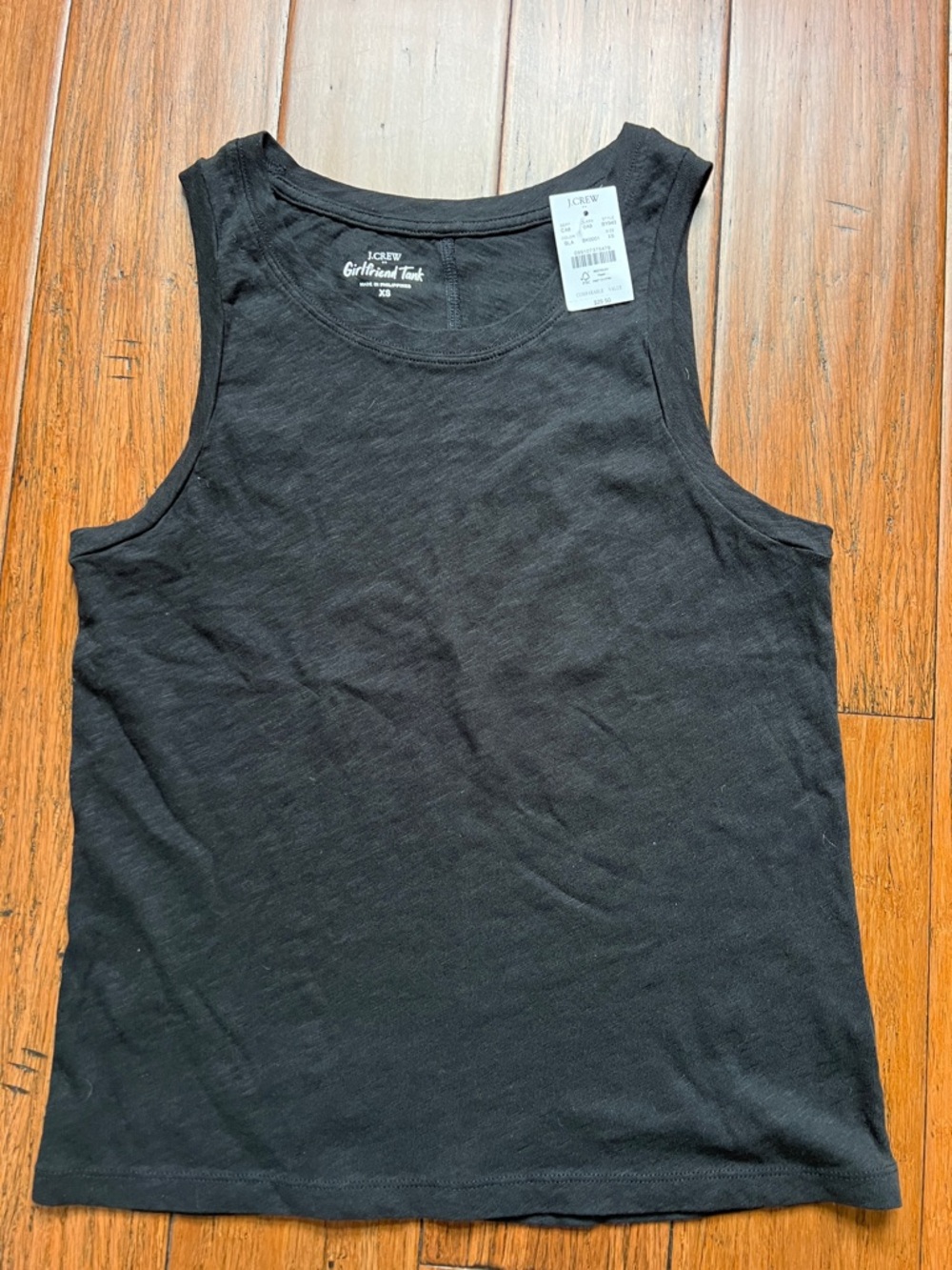 NWT Women’s Jcrew Girlfriend Tank Black Sz. XS